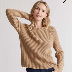 Quince 100% Organic Cotton Fisherman Crew Sweater women’s XL